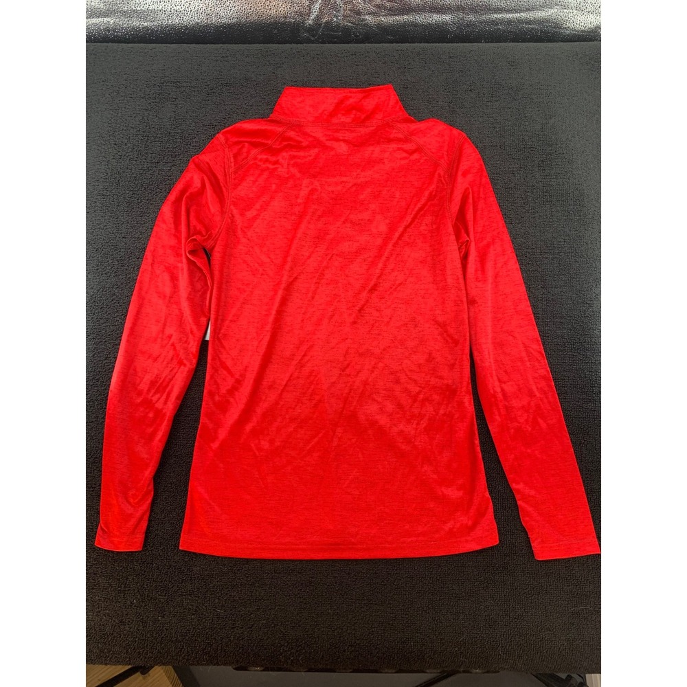 Womens Red Ridgemont Wolf Logo 1/4‎ Zip Performance Pullover Athletic Shirt - Picture 2 of 9